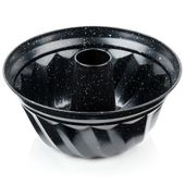 Forma Granitowa Foremka Metalowa do Pieczenia Babki z Kominem Ciasto Babkę