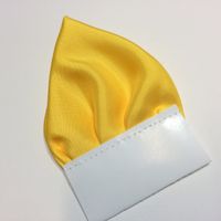 Żółta poszetka trójkątna "Wypustka"