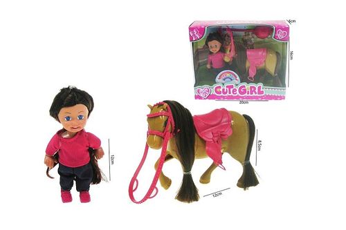 Lalka 12cm z koniem HLI02 46113 na Arena.pl