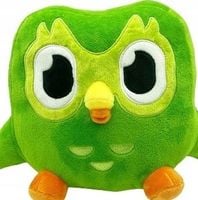 MASKOTKA DUOLINGO Zielona Sowa DUO Pluszak Zabawka Prezent 20x30cm z PL