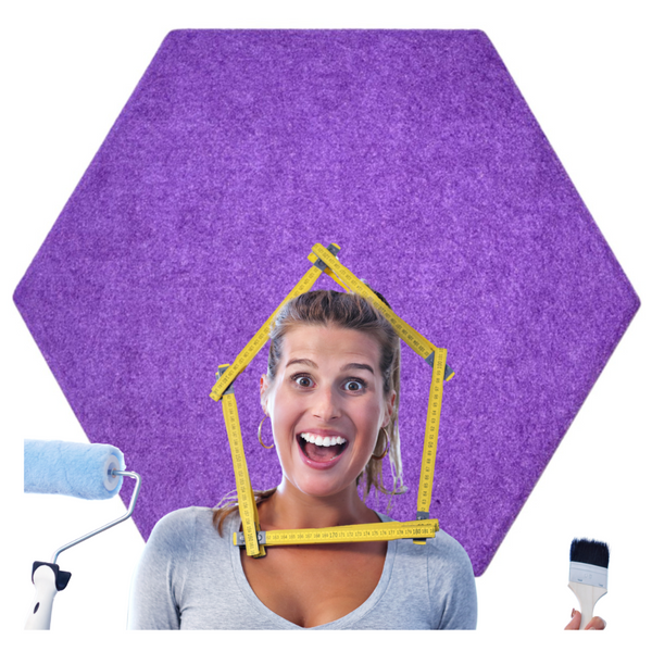 Panele Ścienne Filcowe 3D Heksagon Zagłówek Samoprzylepne Akustyczne Soft zdjęcie 16