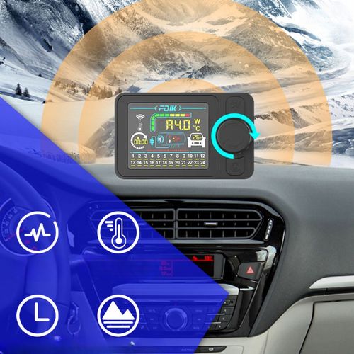Ogrzewanie postojowe 12V 24V 5kW Bluetooth LCD FDIK nagrzewnica z pilotem na Arena.pl