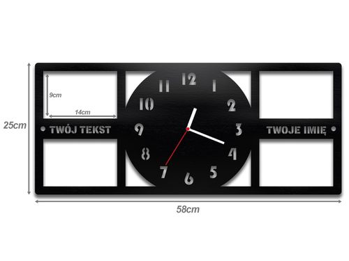 Ramka do zdjęć z zegarem twoje imię dowolny tekst na Arena.pl