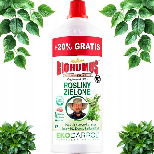 ekodarpol biohumus extra rośliny zielone 1l + 20% gratis na Arena.pl
