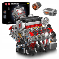 Klocki Mould King 10130 Silnik F488 3.9L V8 Twin-Turbo Model Technic BOX