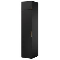 Szafa uchylna z nadstawką Napoli 1D 50 Czarna (złoty uchwyt)