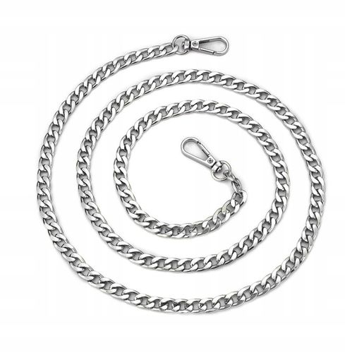 Pasek Do Torebki Torby Łańcuch Długi Srebrny Gruby na Arena.pl