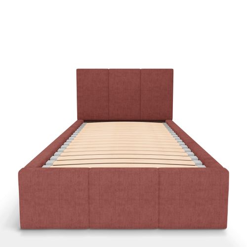 ŁÓŻKO POJEDYNCZE 90x200cm ŁÓŻKO TAPICEROWANE Z POJEMNIKIEM BRUDNY RÓŻ na Arena.pl