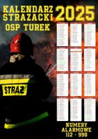 KALENDARZ STRAŻACKI OSP PSP A3 2025 PROJEKT GRATIS różne wzory 50 sztuk