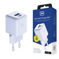 Accessories -3mk Hyper GaN Charger 20W QC4+ PD PPS USB 1A1C White EU