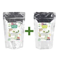 Zestaw tabletek - Chlorella 250g + Spirulina 250g