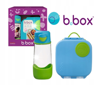 Sportowa butelka tritanowa 450 ml + Mini Lunchbox Ocean Breeze B.box Zestaw