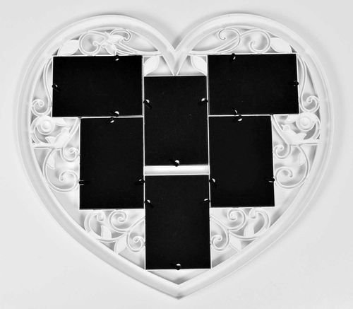 MULTI RAMKA BIAŁA 3D NA ZDJĘCIA ZDJĘCIE 10x15 ŚLUB FOTO SERCE DUŻE 58 na Arena.pl