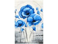 40X60CM NIEBIESKIE MAKI OBRAZ