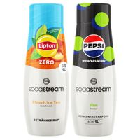 2X 2x Syrop SodaStream Lipton Ice Tea Peach Zero Bez Cukru + Pepsi Max Lime