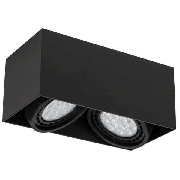 Natynkowa LAMPA sufitowa Cardi II Nero Orlicki Design prostokątna OPRAWA metalowy spot czarny zdjęcie 1