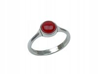 klasyczny pierścionek z małym oczkiem karneol rozmiary do wyboru