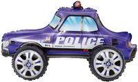 Balon foliowy 4D Samochód policyjny granatowy 65x38cm