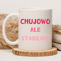 CHAMSKI KUBEK BEZ CENZURY | ŚMIESZNY PREZENT | DO PRACY BIURA DOMU | 330 ml