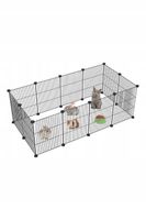 Klatka Modułowa Dla Zwierząt Kot Pies Kojec Dla Gryzoni 12szt. METALOWA