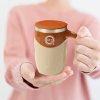 AUTOMATYCZNY KUBEK TERMICZNY 380 ML MAGNETYCZNE MIESZADŁO USB DLA KAWOSZY