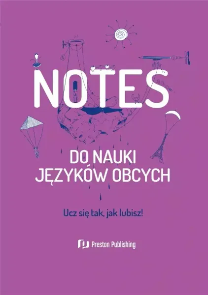 Notes do nauki języków obcych fioletowy zdjęcie 1