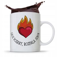Kubek Prezent Dla Strażaka Rozpala Serca Z Nadrukiem Ze Zdjęciem