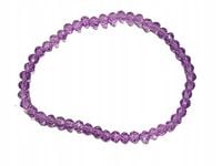 Bransoletka z drobnych fasetowanych koralików w kolorze fioletowym