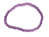 Bransoletka z drobnych fasetowanych koralików w kolorze fioletowym