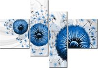 130CM 90 OBRAZ 4 ELEM NIEBIESKI DMUCHAWIEC 4 ŚCIENNY