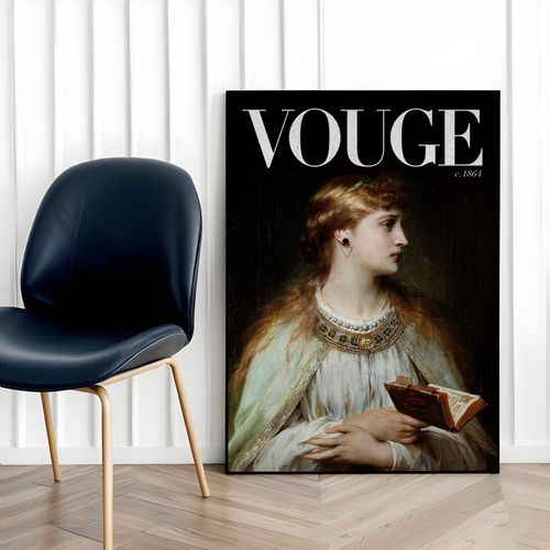 Plakat vogue pop art 21x30 cm w czarnej ramie na Arena.pl