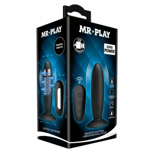mr. play wibrujący korek intymny 12 trybow czarny pilot usb silikon na Arena.pl