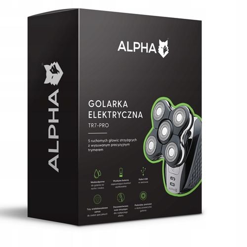 Golarka Męska ALPHA - Maszynka + Trymer do Golenia Brody, Włosów i Głowy na Arena.pl