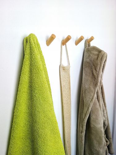 Wieszak Drewniany Kołek Ścienny Na Ubrania Owalny Uchwyt Do Wieszania Buk na Arena.pl