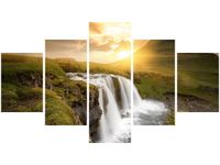 75CM 120 OBRAZ 5 ELEM ISLANDZKI KRAJOBRAZ ŚCIENNY DRUK