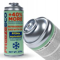 GAZ do KLIMATYZACJI 2w1 olej i czynnik do nabicia Klimy R134a do AC +40%