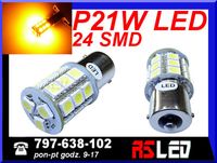żarówka LED P21W 24 Premium LED SMD 12v 24v ba15s pomarańczowa JAKOŚĆ