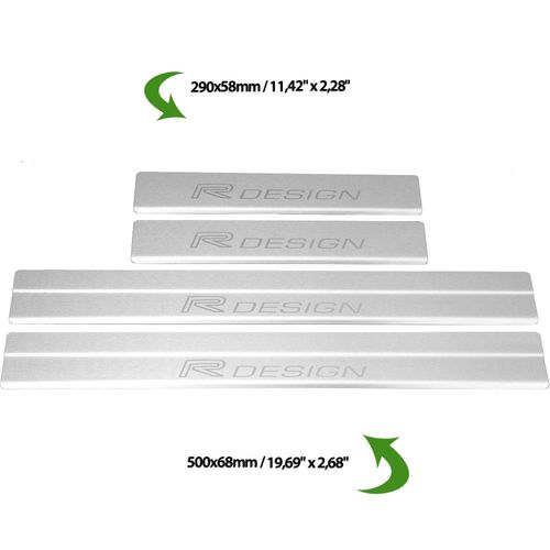Listwa progowa VOLVO V40 MK2 R DESIGN Stal nierdzewna 304 mat 4szt na Arena.pl