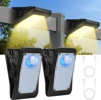 Lampy Solarne na Zewnątrz z Czujnikiem Ruchu IP65 (2 szt.) - 73 LED