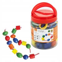 2X Drewniane sznurowanie Viga Toys Koraliki 30 szt
