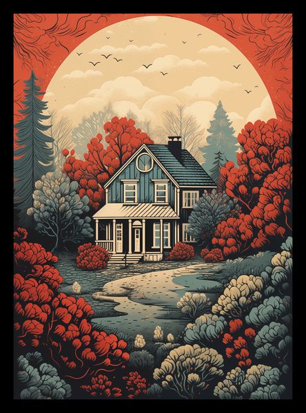 Plakat 20,5x28,4cm Idylla Rustykalna zdjęcie 2