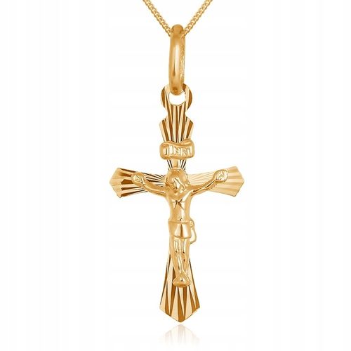 ZŁOTY KOMPLET 333 KRZYŻYK Z ŁAŃCUSZKIEM ZZ92 na Arena.pl