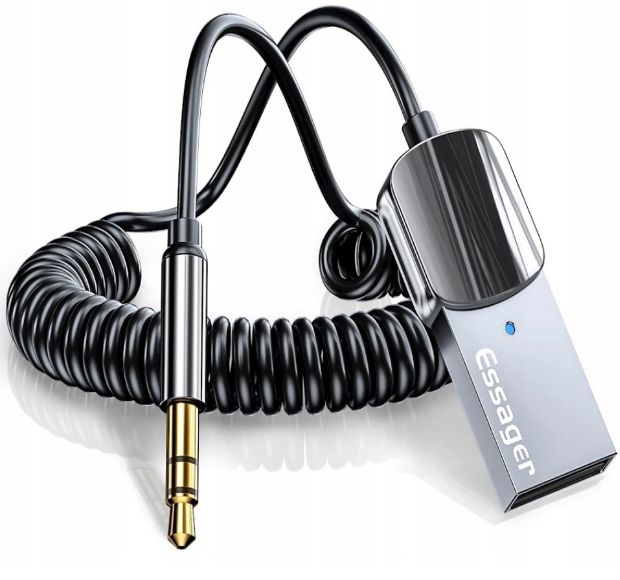 TRANSMITER BLUETOOTH 5.0 KABEL USB 2.0 AUX ESSAGER zdjęcie 1
