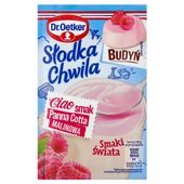 DR.OETKER BUDYŃ SŁODKA CHWILA smaki świata WŁOSKI PANNA COTTA MALINOWA 43g