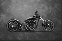 120CM 80CM OBRAZ ŚCIENNY CZARNY CHOPPER