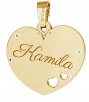 ZŁOTE KOLCZYKI CELEBRYTKI BLASZKI, GRAWER, AU 585 GIORRE