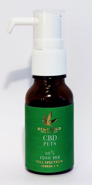 Olejek PETS CBD 10% 15 ml Hemp Gold FULL SPECTRUM zdjęcie 1