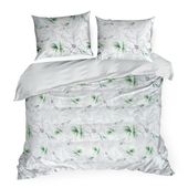 Pościel z satyny bawełnianej z nadrukiem 220X200 70X80X2 SPRING28 biała