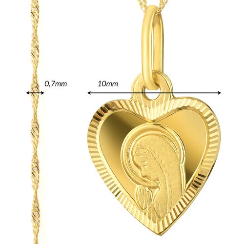 ZŁOTY medalik z łańcuszkiem Prezent na KOMUNIĘ od ojca chrzestnego na Arena.pl