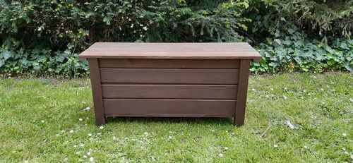 SKRZYNIA ŁAWKA OGRODOWA DREWNIANA 90cm lub 80cm Ławka, 2 Kolory, producent na Arena.pl